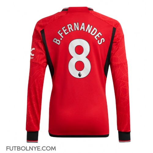 Camiseta Manchester United Bruno Fernandes #8 Primera Equipación 2023-24 manga larga
